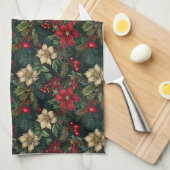 Schöne Weihnachtschinoiserie Blumen Geschirrtuch (Viertel Falte)