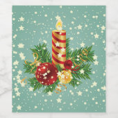 Schöne Weihnachtsdekoration Weinetikett (Einzelnes Label)