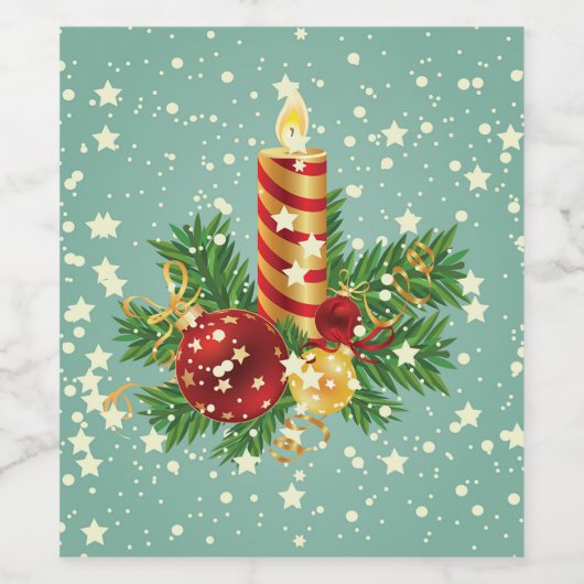 Schöne Weihnachtsdekoration Weinetikett (Einzelnes Label)