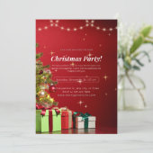 Schöne Weihnachtseinladung Einladung (Stehend Vorderseite)