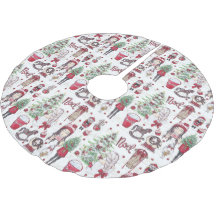 Schöne Weihnachtselemente Red Watercolor