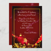 Schöne Weihnachtsessen Party Einladung (Vorne/Hinten)