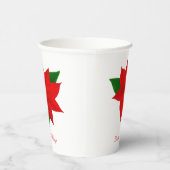 Schöne Weihnachtsfeier Poinsettia Blume Pappbecher (Rechts)