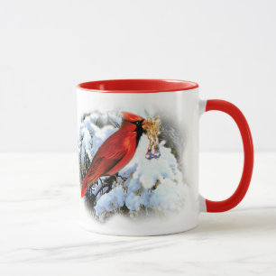 Schöne Weihnachtsfeiertage Kardinal Willkommen Wei Tasse