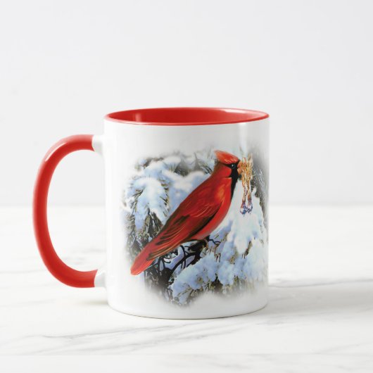 Schöne Weihnachtsfeiertage Kardinal Willkommen Wei Tasse (Links)
