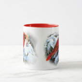 Schöne Weihnachtsfeiertage Kardinal Willkommen Wei Tasse (Zentrum)