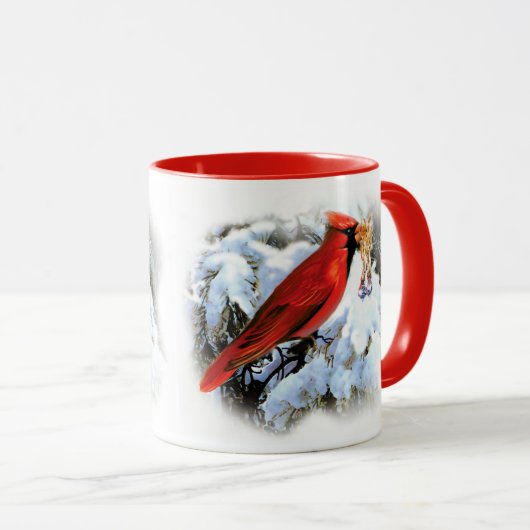 Schöne Weihnachtsfeiertage Kardinal Willkommen Wei Tasse (VorderseiteRechts)