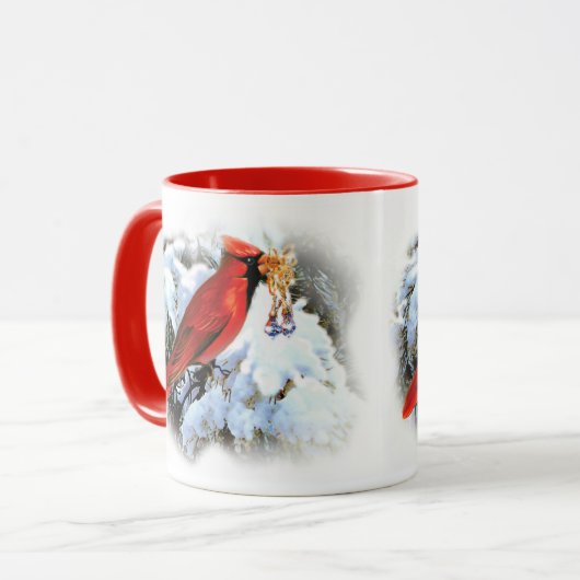 Schöne Weihnachtsfeiertage Kardinal Willkommen Wei Tasse (Vorderseite Links)