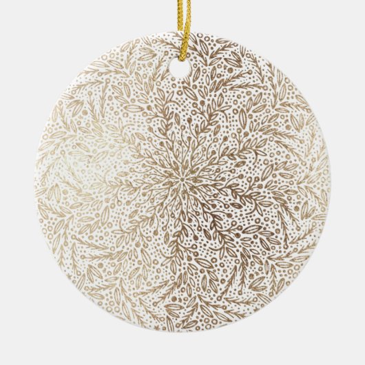 Schöne Weihnachtsfeiertage mit Gold Star Keramik Ornament (Vorne)