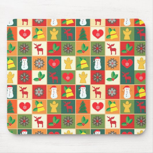 Schöne Weihnachtsfiguren Mousepad (Vorne)