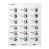 Schöne Weihnachtsfrau über den Winterschnee Adressaufkleber (Vorne)