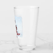 Schöne Weihnachtsfrau über den Winterschnee Glas (Links)