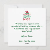 Schöne Weihnachtsfrösche mit Weihnachtsdesign Feiertagskarte (Rückseite)