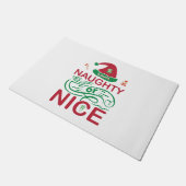 Schöne Weihnachtsfrösche mit Weihnachtsdesign Fußmatte (Schrägansicht)