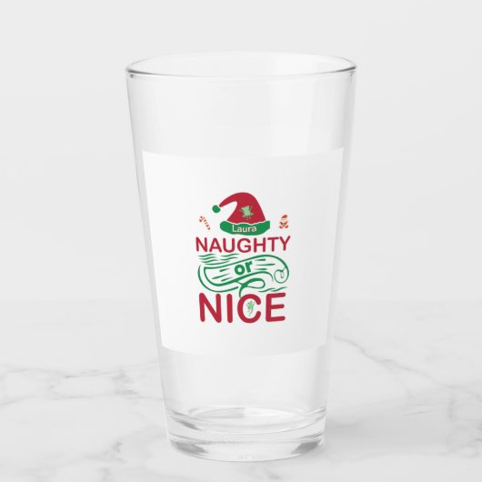 Schöne Weihnachtsfrösche mit Weihnachtsdesign Glas (Vorderseite)