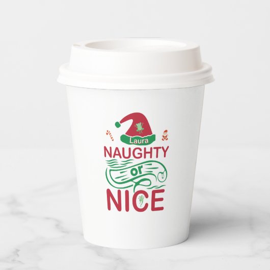 Schöne Weihnachtsfrösche mit Weihnachtsdesign Pappbecher (Rückseite)