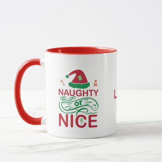 Schöne Weihnachtsfrösche mit Weihnachtsdesign Tasse (Links)
