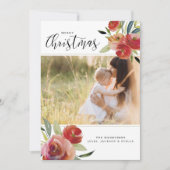 Schöne Weihnachtsgebirge 2 Fotos Feiertagskarte (Vorderseite)