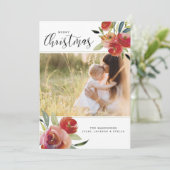 Schöne Weihnachtsgebirge 2 Fotos Feiertagskarte (Stehend Vorderseite)