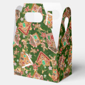 Schöne Weihnachtsgingerbrothäuser Grün Geschenkschachtel (Geöffnet)