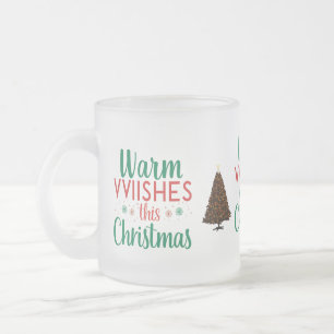 Schöne Weihnachtsgrüße - Frostglas-Tasse 10  Mattglastasse