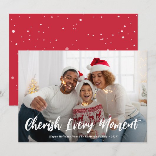 schöne Weihnachtsgrüße Karte (Vorne/Hinten)