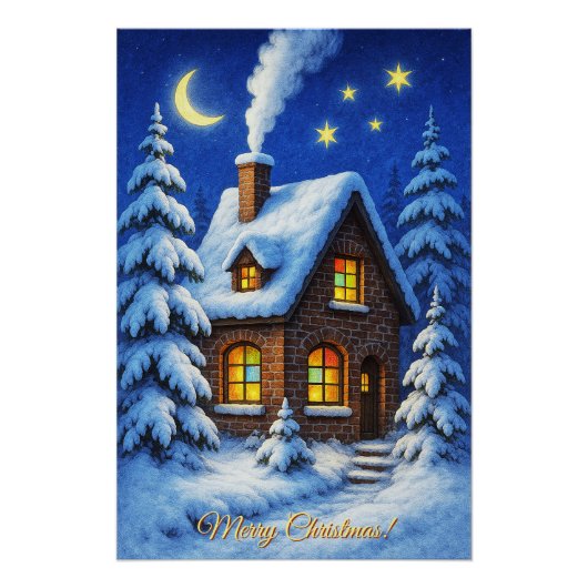 Schöne Weihnachtsgrüße Poster (Vorderseite)