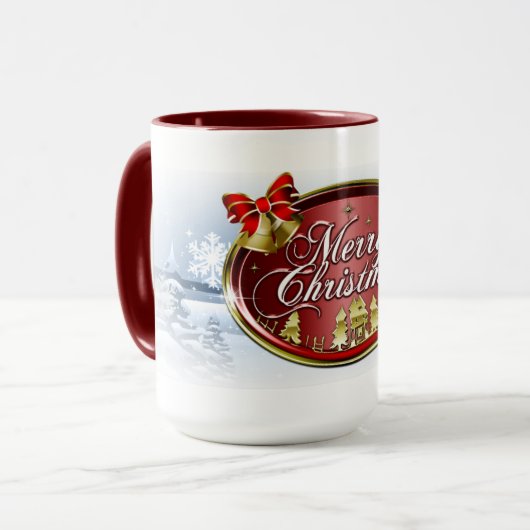 Schöne Weihnachtskaffee-Tasse Tasse (Vorderseite Links)