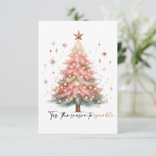 Schöne Weihnachtskarte (Stehend Vorderseite)