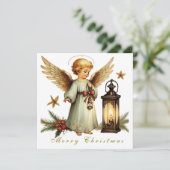 Schöne Weihnachtskarte Angel Flat Card (Stehend Vorderseite)