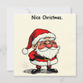 Schöne Weihnachtskarte - "Cheeky Santa" mit Feiertagskarte (Vorderseite)