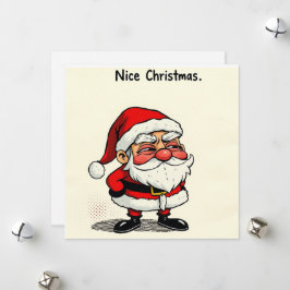 Schöne Weihnachtskarte - "Cheeky Santa" mit Feiertagskarte