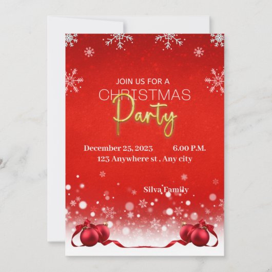 Schöne Weihnachtskarte Dankeskarte (Vorderseite)