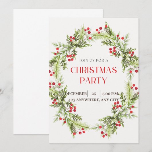 Schöne Weihnachtskarte Dankeskarte (Vorne/Hinten)