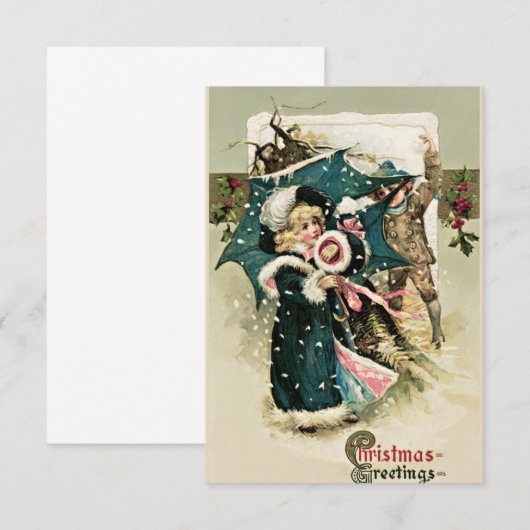 Schöne Weihnachtskarte Einladung (Vorne/Hinten)