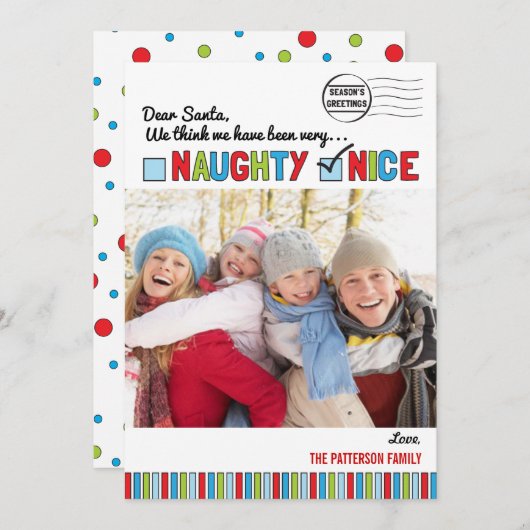 Schöne Weihnachtskarte Feiertagskarte (Vorne/Hinten)