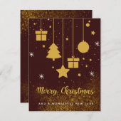 Schöne Weihnachtskarte Feiertagskarte (Vorne/Hinten)