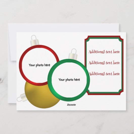 Schöne Weihnachtskarte Feiertagskarte (Rückseite)