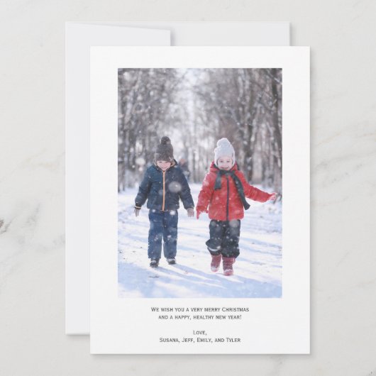 Schöne Weihnachtskarte Feiertagskarte (Rückseite)