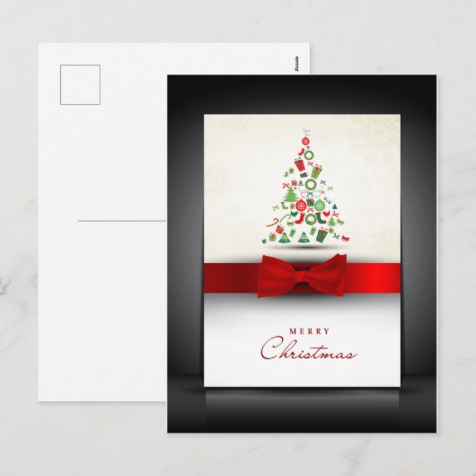 Schöne Weihnachtskarte Feiertagspostkarte (Vorne/Hinten)