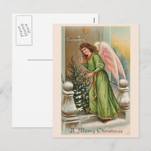 Schöne Weihnachtskarte Feiertagspostkarte (Vorne/Hinten)