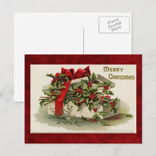 Schöne Weihnachtskarte Feiertagspostkarte (Vorne/Hinten)