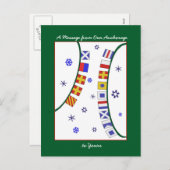 Schöne Weihnachtskarte Feiertagspostkarte (Vorne/Hinten)