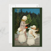 Schöne Weihnachtskarte Feiertagspostkarte (Vorne/Hinten)