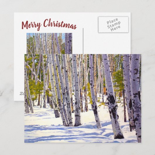 Schöne Weihnachtskarte für den Schneeberg Postkarte (Vorne/Hinten)