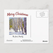 Schöne Weihnachtskarte für den Schneeberg Postkarte (Rückseite)