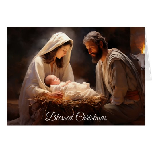 Schöne Weihnachtskarte gesegnet (Vorderseite (Horizontal))