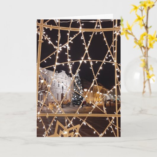 Schöne Weihnachtskarte Karte (Gelbe Blume)