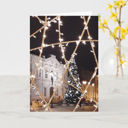 Schöne Weihnachtskarte Karte (Gelbe Blume)