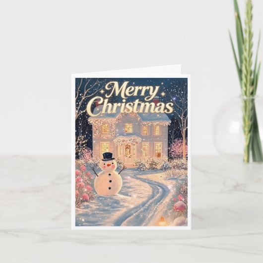 Schöne Weihnachtskarte Karte (Vorderseite)